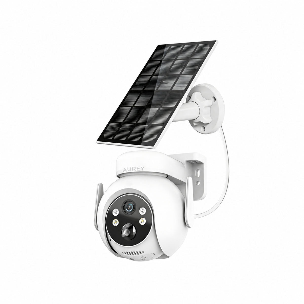 Aurey Solar 4G PTZ Security Camera, 8MP Outdoor Wireless Camera with Color Night Vision, Two-Way Audio & IP66 Waterproof