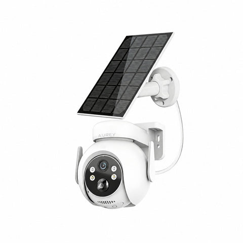 Aurey Solar 4G PTZ Security Camera, 8MP Outdoor Wireless Camera with Color Night Vision, Two-Way Audio & IP66 Waterproof