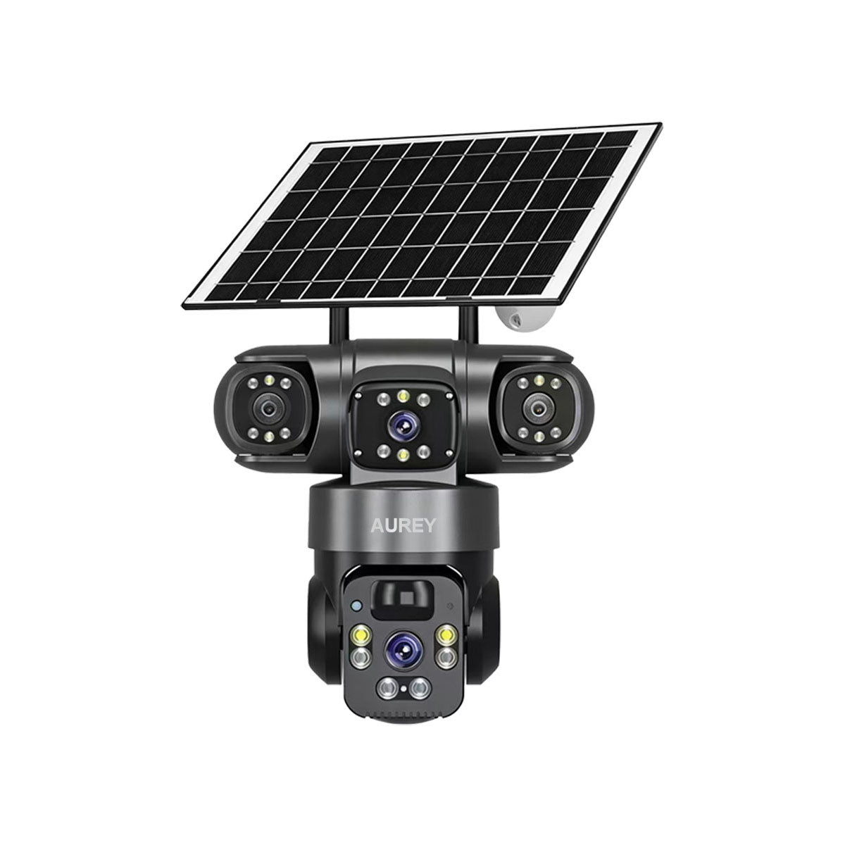 Aurey 4G Solar Security Camera – Dual‑Lens, 4MP, AI Detection