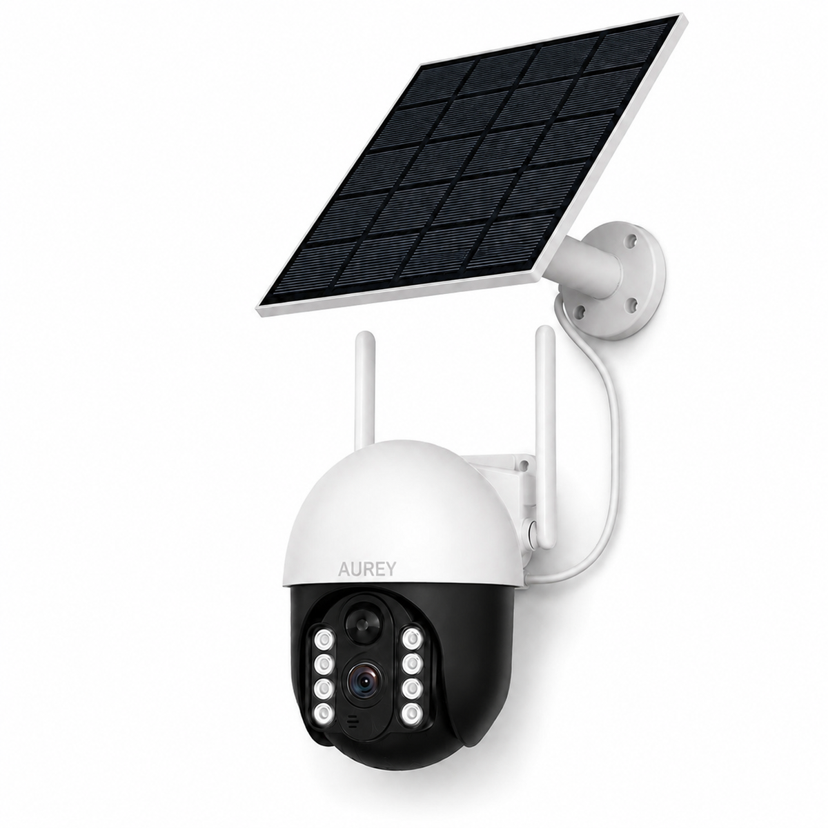AUREY  Solar 4G 2MP PTZ Security Camera, Outdoor CCTV Camera with Night Vision, Motion Detection & Two-Way Audio