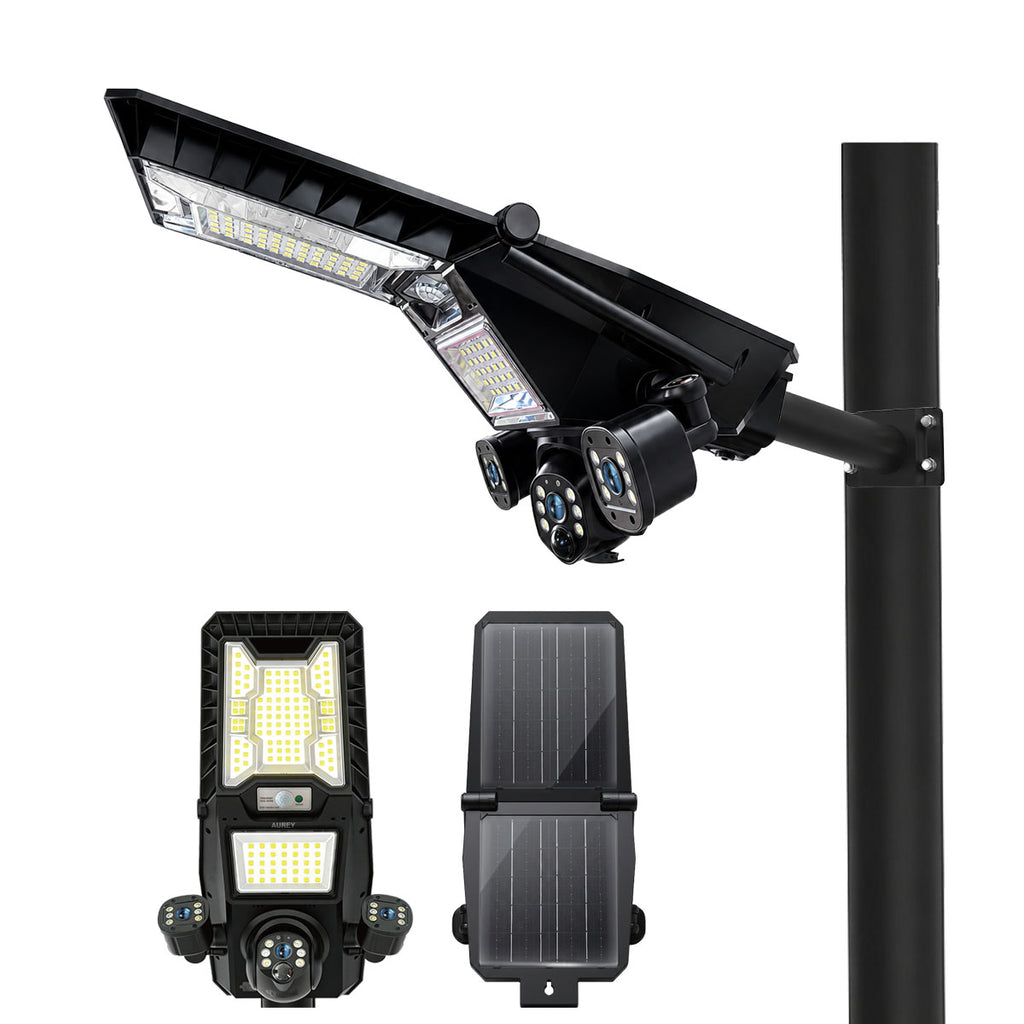 AUREY 450W Solar 4G PTZ Security Camera 6MP,with Dual Solar Floodlights, Motion Tracking & Two-Way Audio
