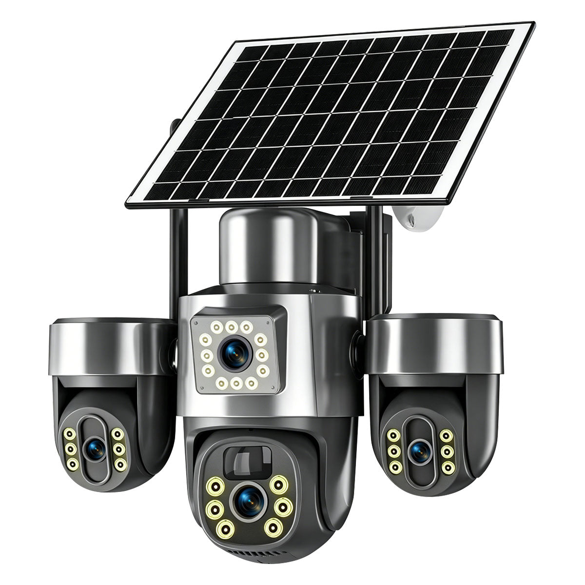 AUREY Solar 4G 6MP Triple-lens camera Outdoor  Camera with Night Vision, Motion Detection & Two-Way Audio