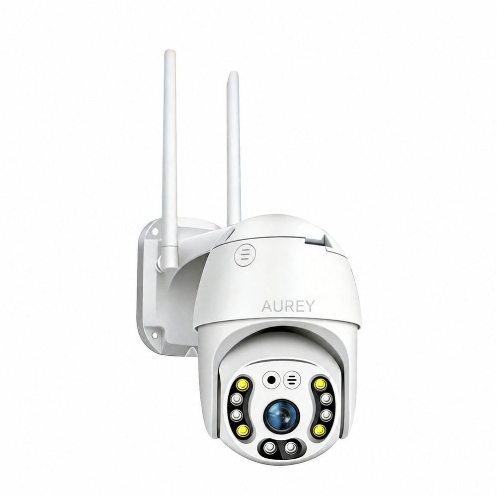 WiFi PTZ Outdoor Security Camera, Wireless CCTV Camera with Night Vision, Motion Detection & Two-Way Audio