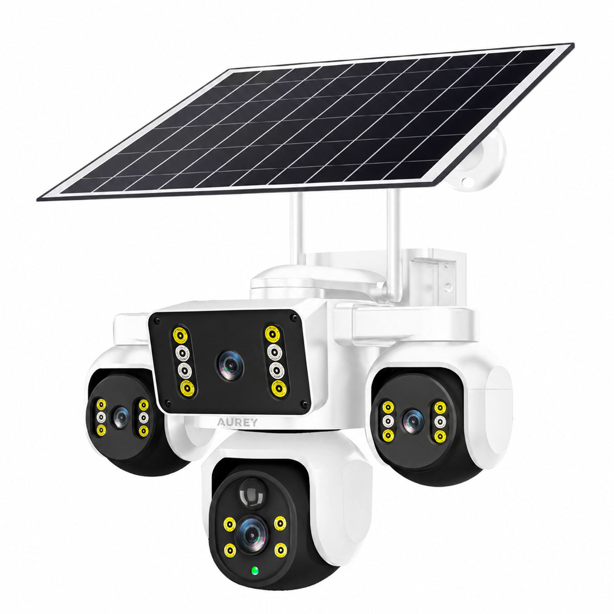 AUREY Triple-lens 6MP PTZ Outdoor Security Camera,  Panoramic Camera with Night Vision, Motion Detection & Two-Way Audio