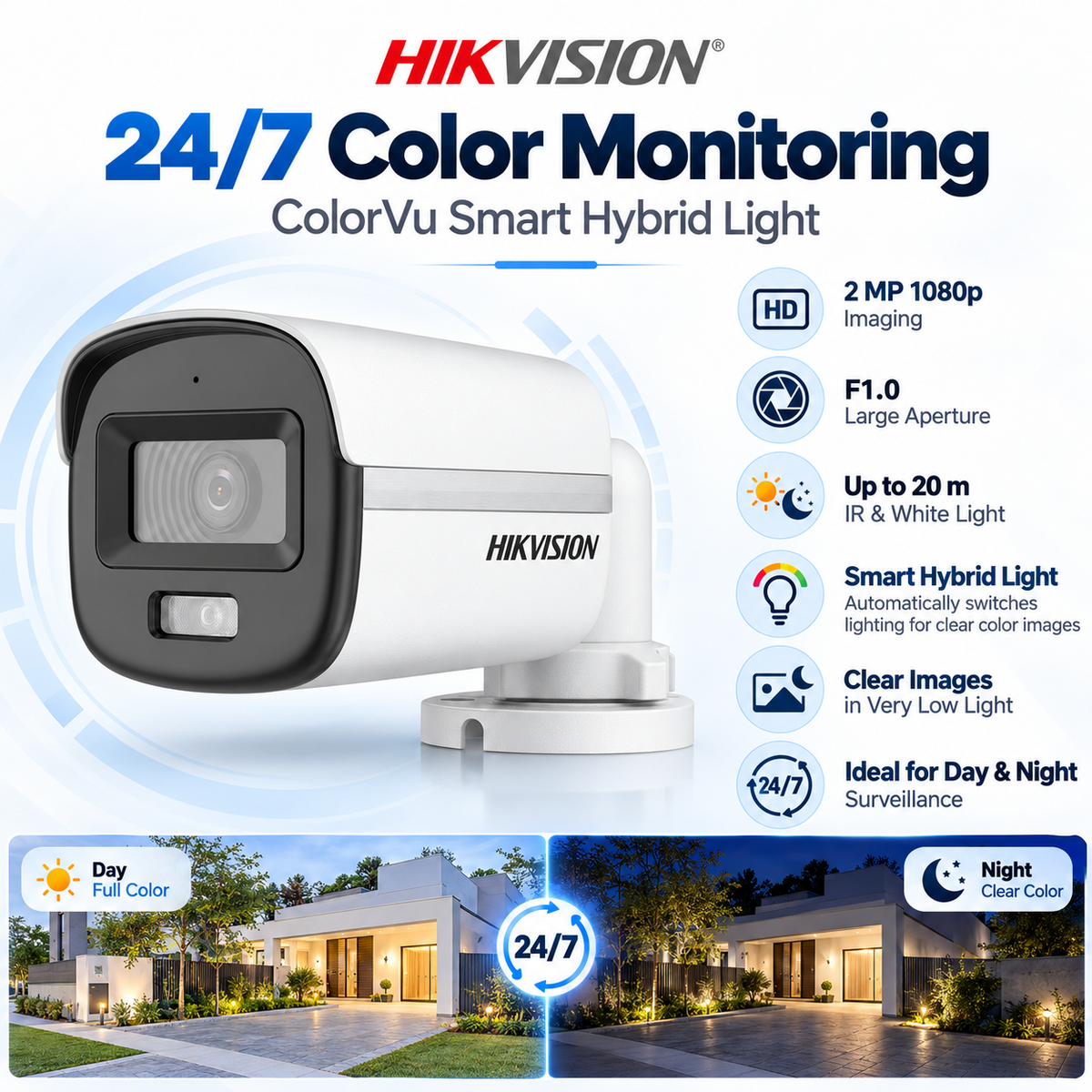 Hikvision DS-2CE10DF0T-LFS Analog Bullet Camera