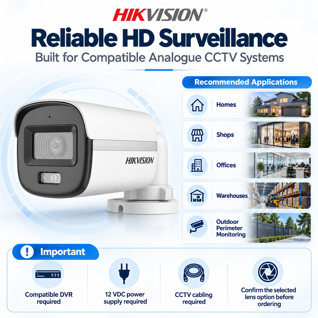 Hikvision DS-2CE10DF0T-LFS Analog Bullet Camera