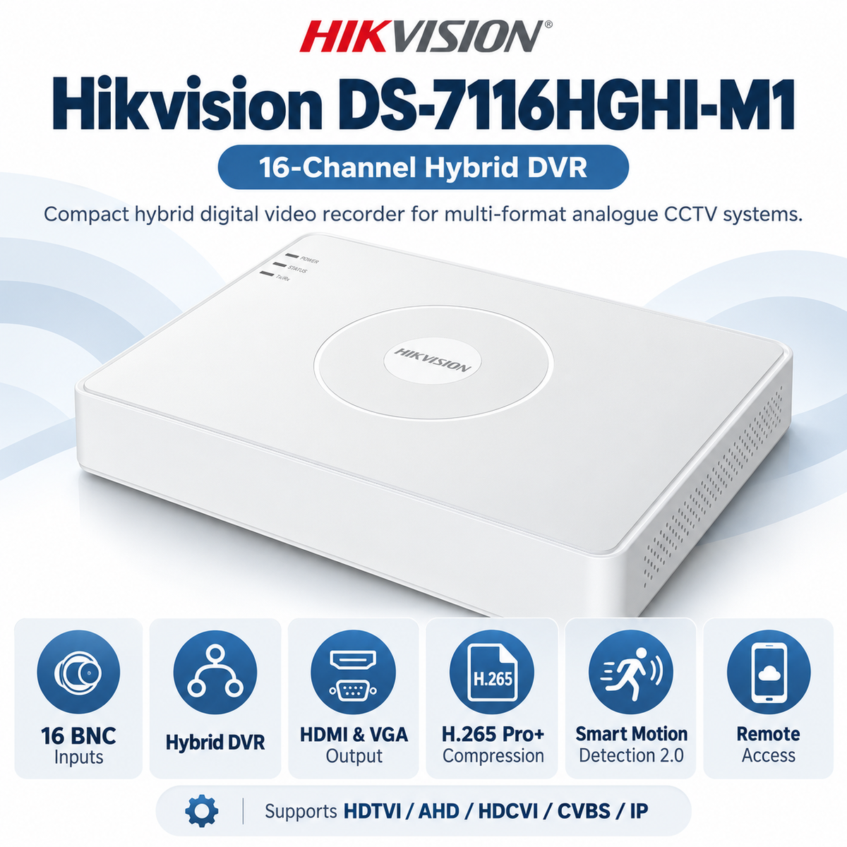 Hikvision DS-7116HGHI-M1 16-Channel DVR