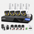 AUREY 4-Channel 3MP Outdoor Security Camera System, CCTV Kit with Recorder, Night Vision & Remote Viewing