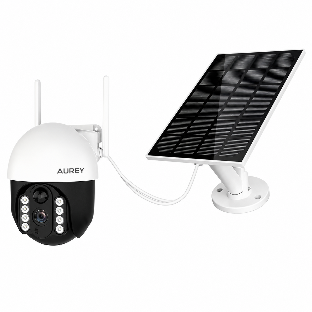 AUREY  Solar 4G 2MP PTZ Security Camera, Outdoor CCTV Camera with Night Vision, Motion Detection & Two-Way Audio