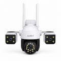 AUREY 6MP Triple-Lens WiFi PTZ Security Camera, Outdoor CCTV Camera with Night Vision, Motion Detection & Two-Way Audio