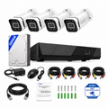AUREY 4-Channel 5MP Wired Security Camera System with 500GB Hard Drive, 4-Camera CCTV Kit with DVR, Night Vision & Remote Viewing