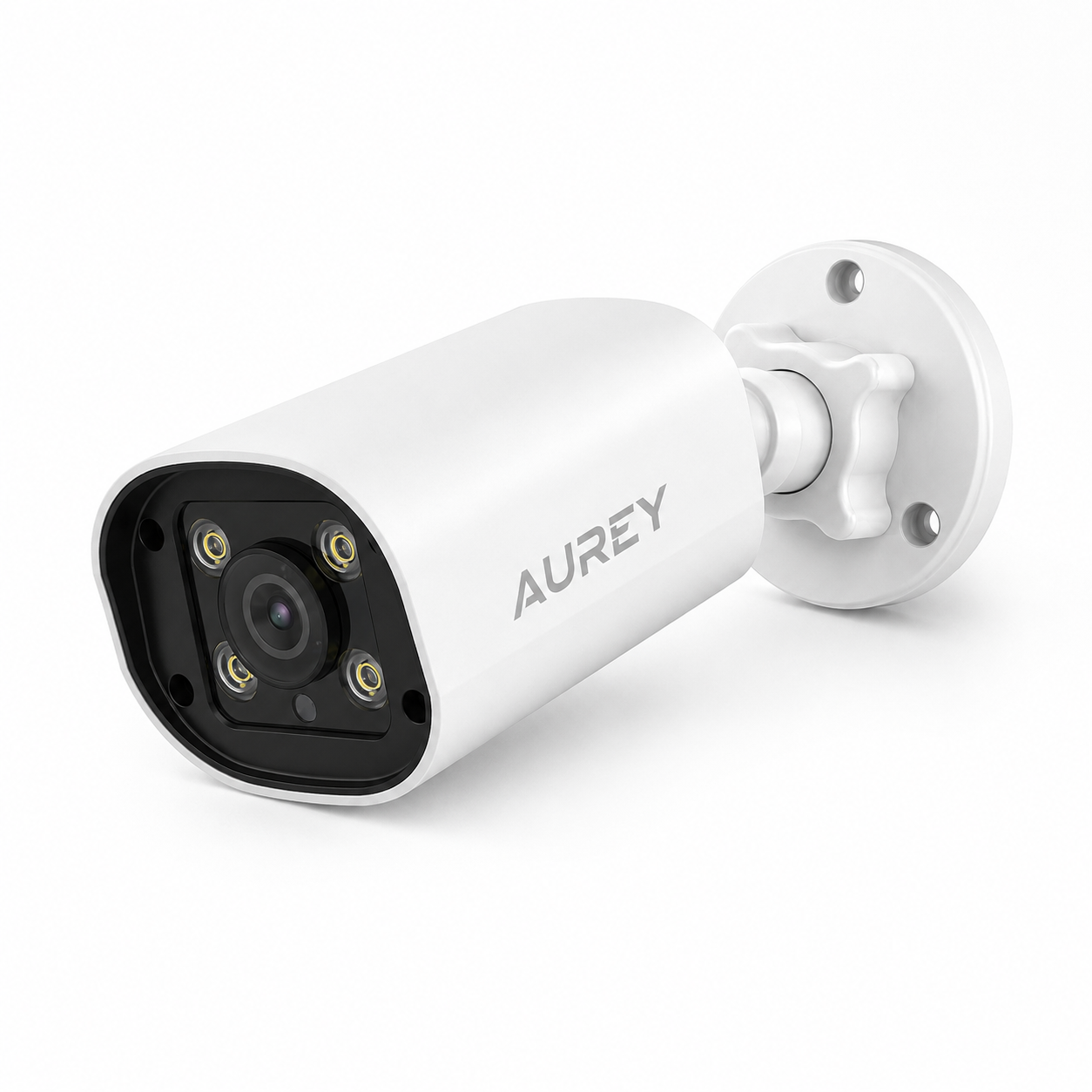AUREY PoE Bullet Security Camera, Wired Outdoor CCTV Camera with Night Vision, Motion Detection & Remote Monitoring, Camera Only