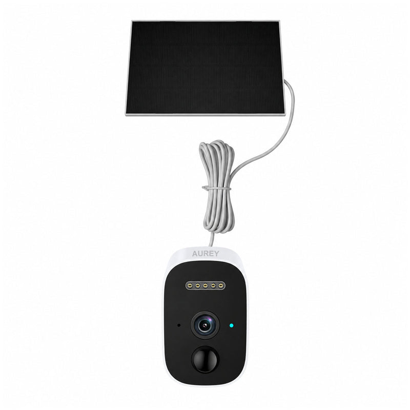 AUREY Solar 2MP WiFi Battery Security Camera, Outdoor Camera with Night Vision, Motion Detection & Two-Way Audio
