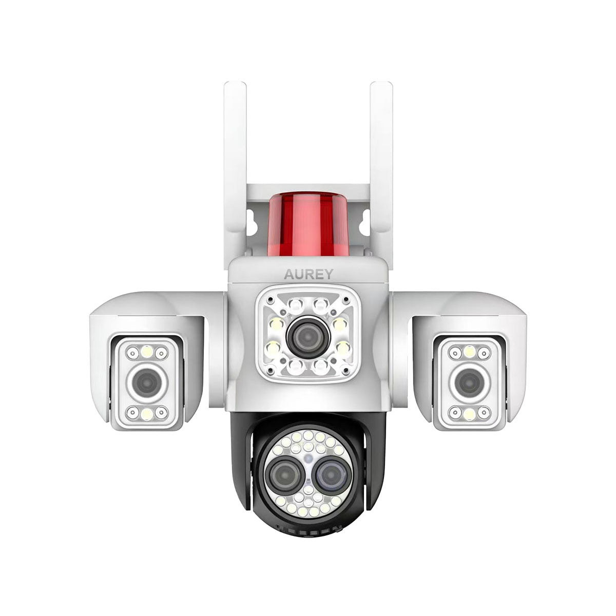 AUREY B3W-1 10X Zoom 6MP Triple-lens WiFi PTZ Security Camera , Siren Alarm, Night Vision & Two-Way Audio