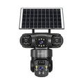 AUREY Solar 4G 6MP Triple-lens PTZ Security Camera – SIM Card, Motion Alerts