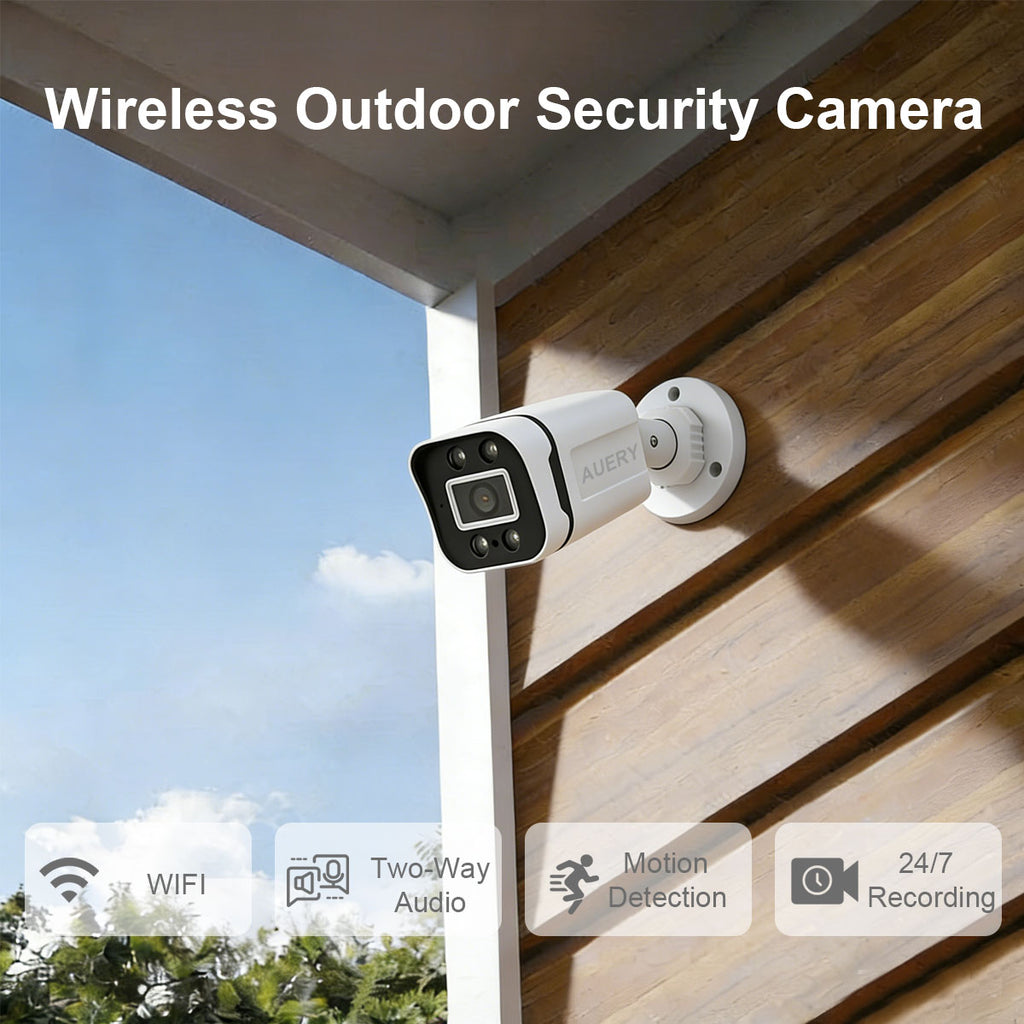AUREY 4-Channel 5MP Wired Security Camera System, 4-Camera CCTV Kit with DVR, Night Vision & Remote Viewing, Hard Drive Not Included