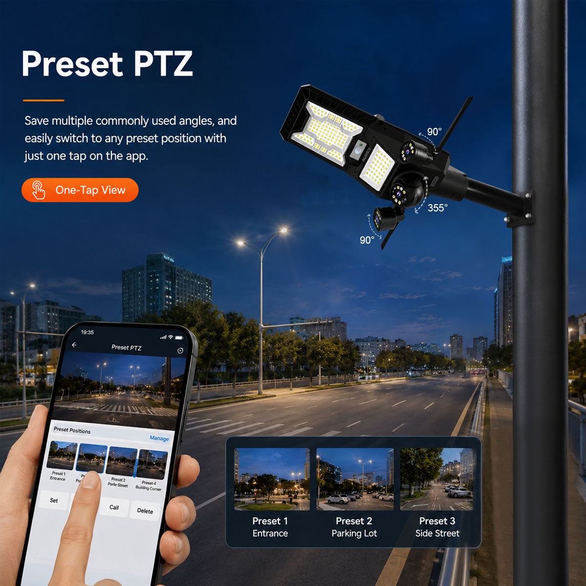 AUREY 450W Solar 4G PTZ Security Camera 6MP,with Dual Solar Floodlights, Motion Tracking & Two-Way Audio