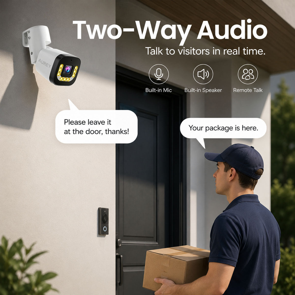 AUREY 8-Channel 3MP Outdoor Security Camera System, CCTV Kit with Recorder, Night Vision & Remote Viewing