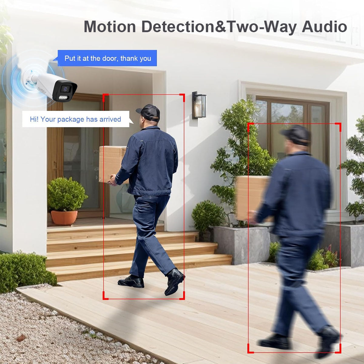 AUREY 4-Channel PoE Security Camera System, 4-Camera Wired CCTV Kit with NVR, Night Vision & Remote Viewing, Hard Drive Not Included