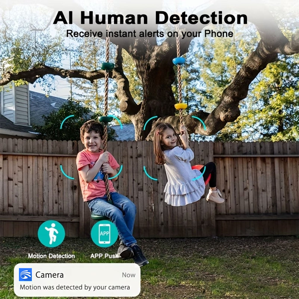 AUREY Solar 4G 6MP Triple-lens camera Outdoor  Camera with Night Vision, Motion Detection & Two-Way Audio