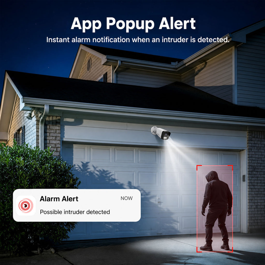 AUREY 8-Channel 5MP WiFi Security Camera System with 500GB Hard Drive, 8-Camera Wired CCTV Kit with NVR, Night Vision & Remote Viewing