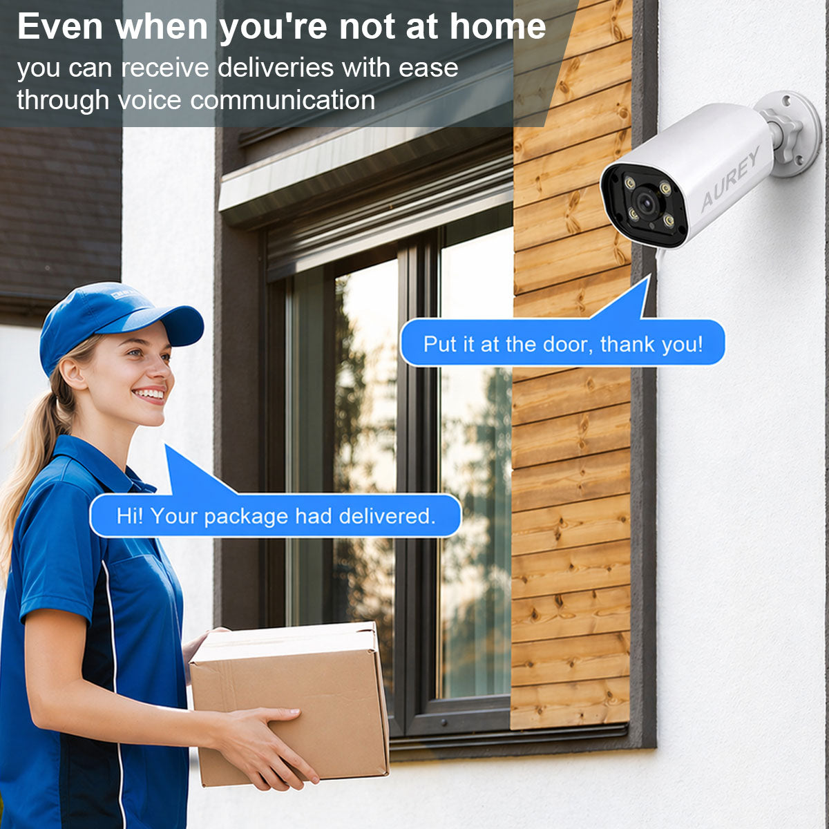 AUREY PoE Bullet Security Camera, Outdoor CCTV Camera with Night Vision, Motion Detection & Remote Monitoring, Camera Only