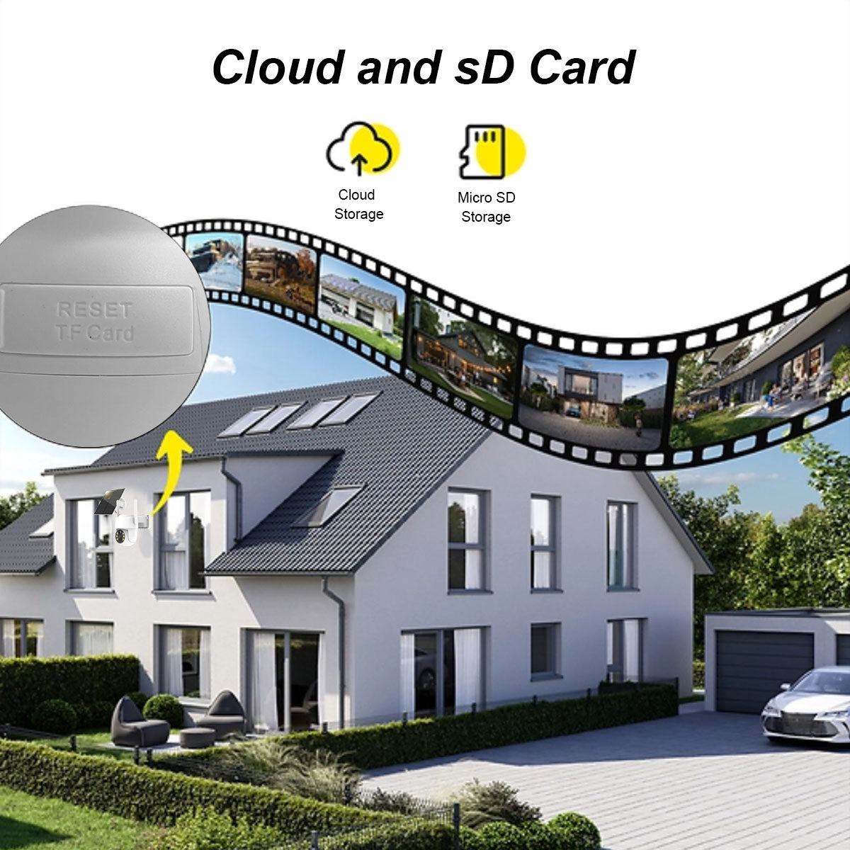 AUREY WiFi 5MP Solar Security Camera, Outdoor PTZ CCTV Camera with Solar Panel & Remote App Viewing
